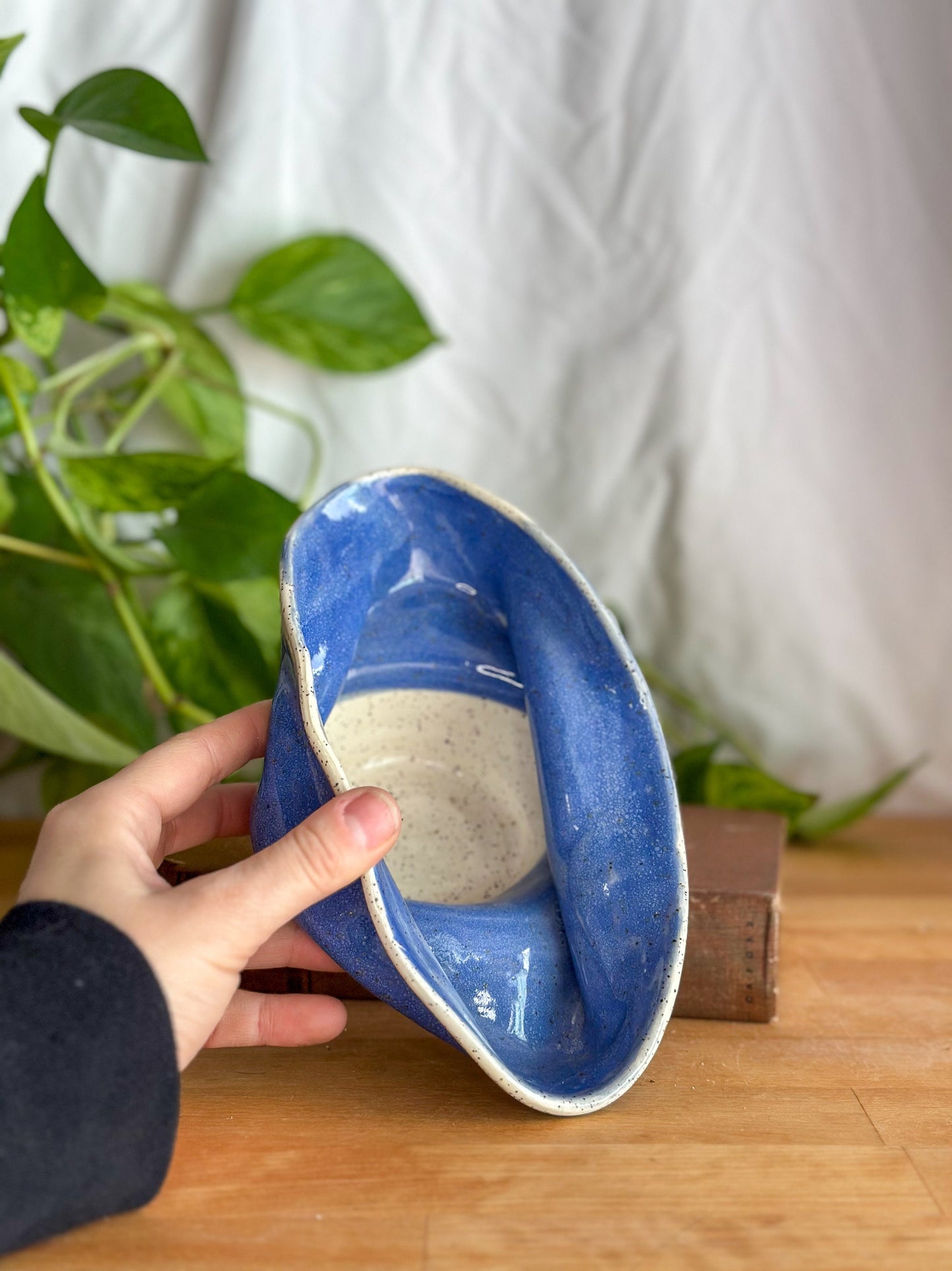 deconstructed blue bowl