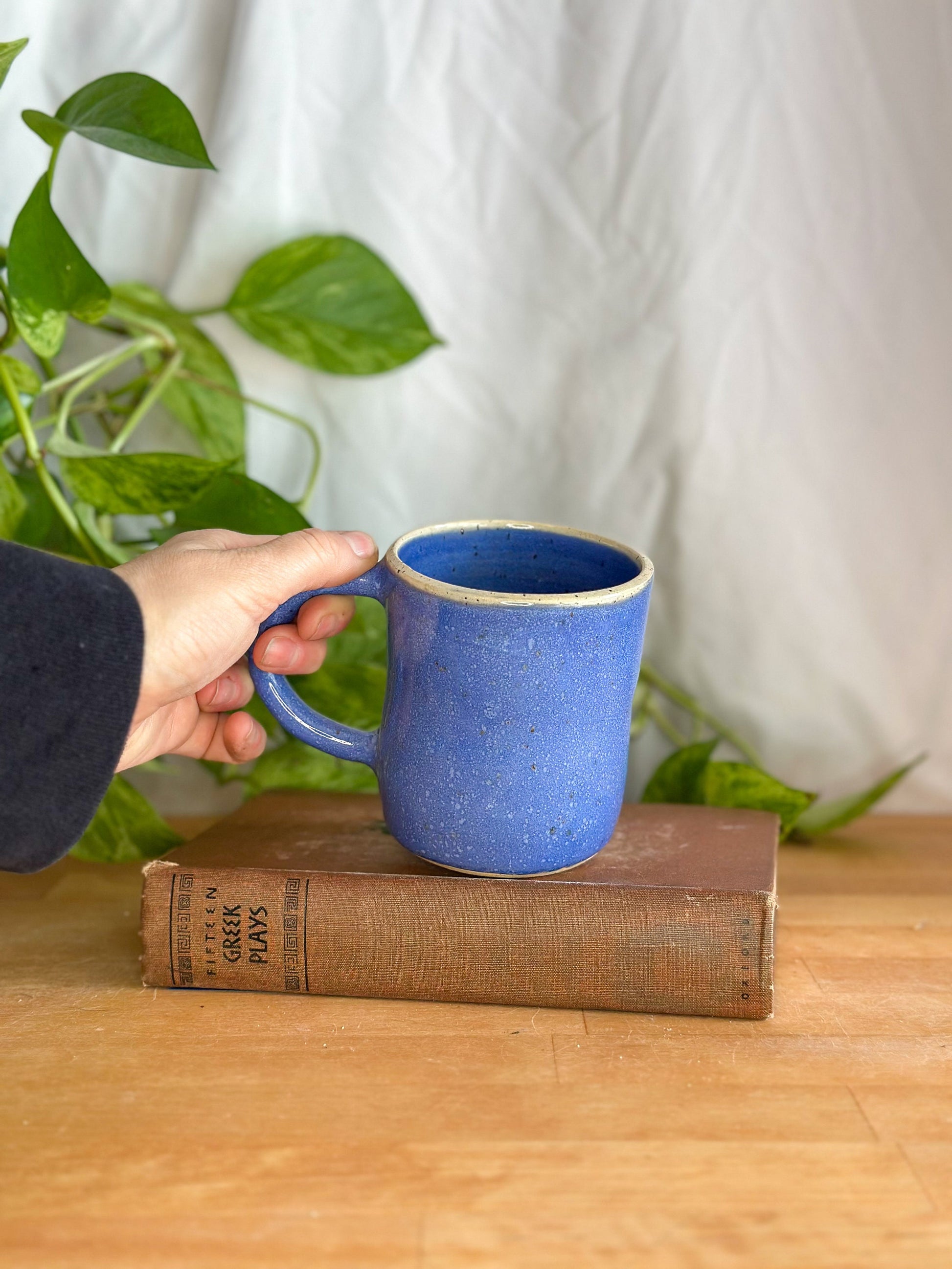 blue pretty coffee cup