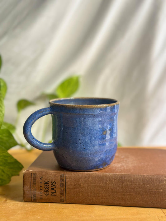 Warm Blue Pottery Cup