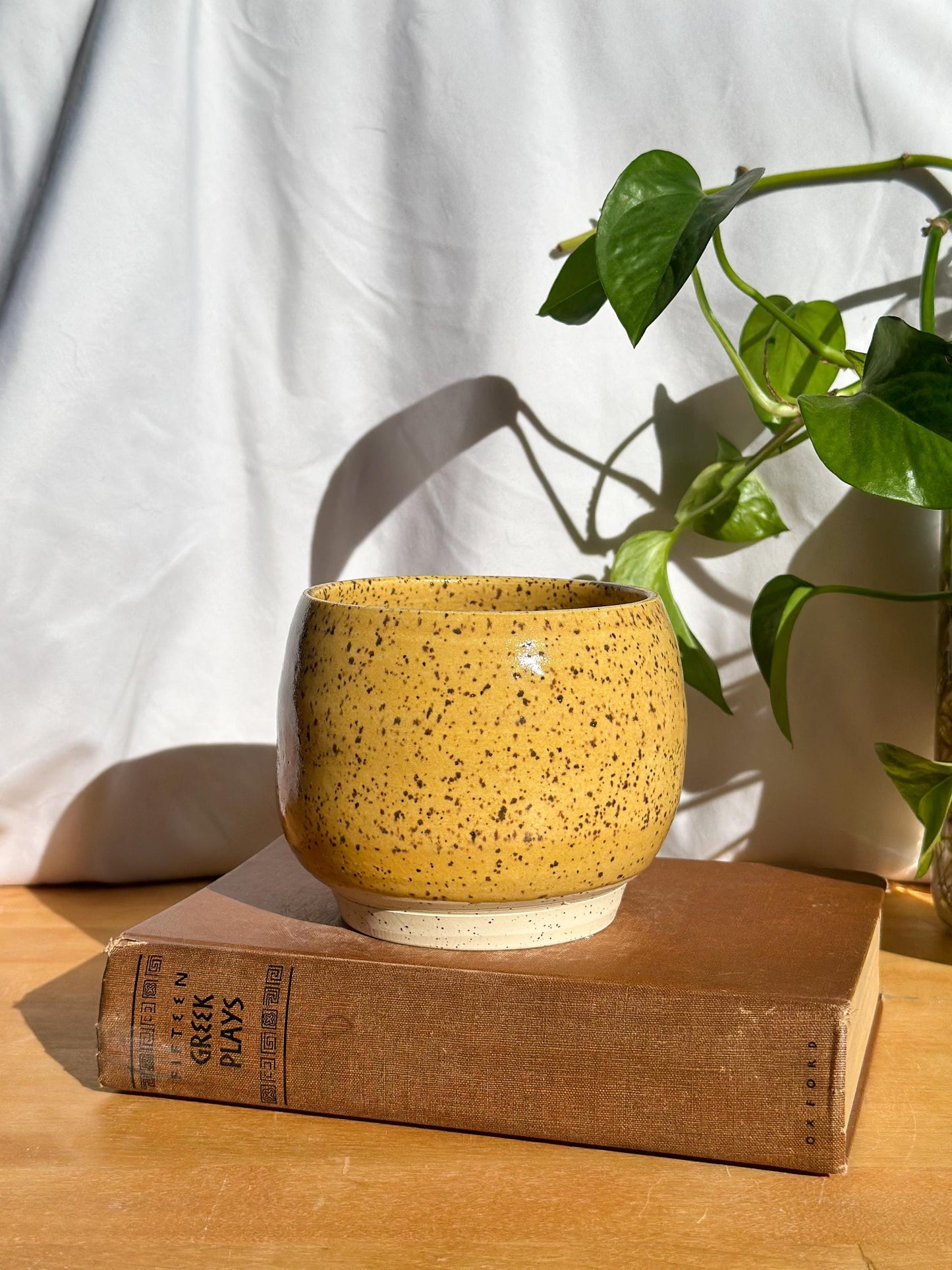 speckled yellow bowl