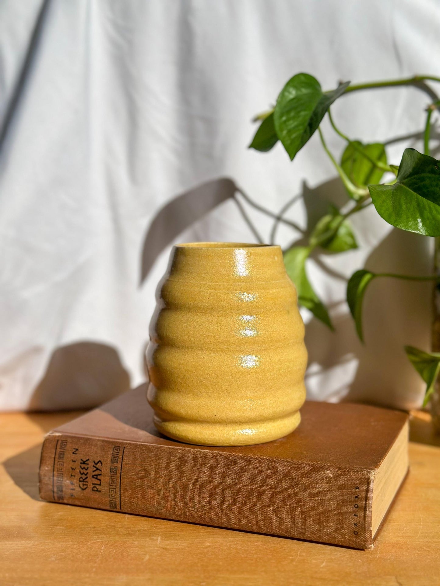 Wavy Ceramic Vase – Honey Pot Inspired