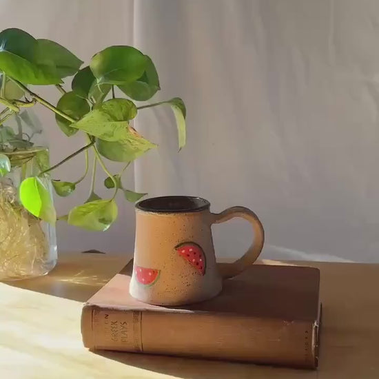 watermelon fruit matte coffee mug