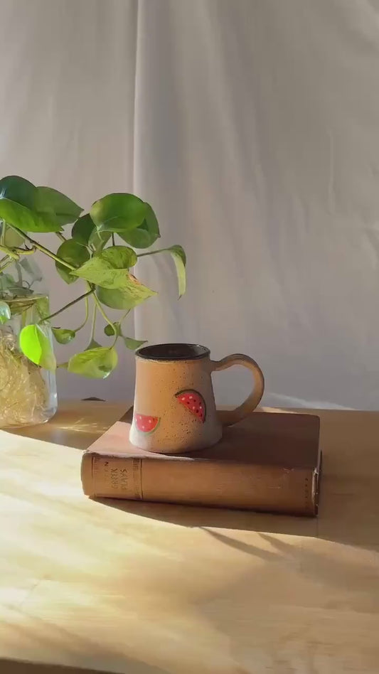 watermelon fruit matte coffee mug