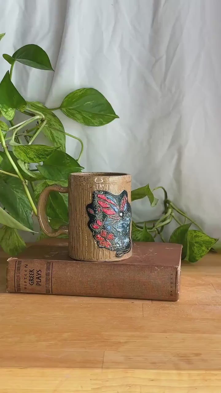 floral mouse character mug